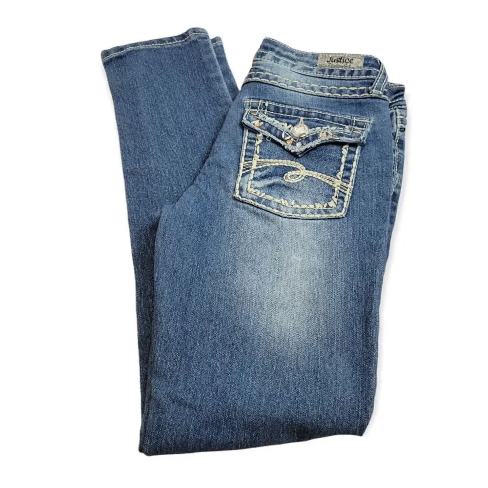 Justice Jeans with foldover pockets 10R